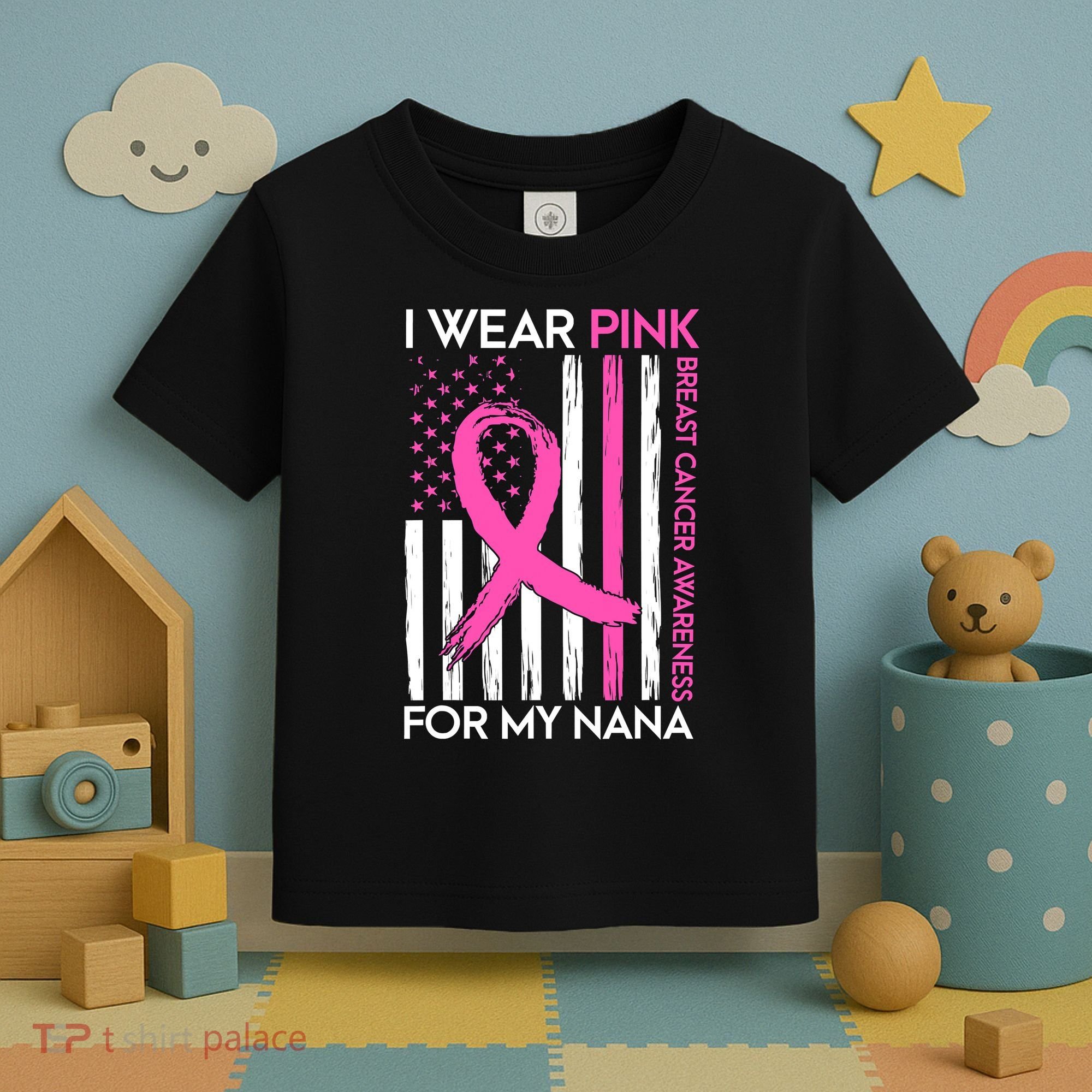 Breast Cancer Awareness I Wear For My Nana Toddler T-Shirt
