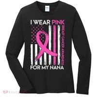 Breast Cancer Awareness I Wear For My Nana Women's Long Sleeve Shirt thumb 0