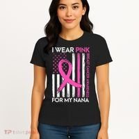 Breast Cancer Awareness I Wear For My Nana Women's T-Shirt thumb 4