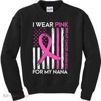 Breast Cancer Awareness I Wear For My Nana Kids Sweatshirt thumb 0