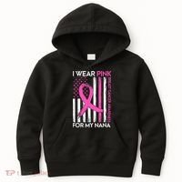 Breast Cancer Awareness I Wear For My Nana Kids Hoodie thumb 0