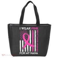 Breast Cancer Awareness I Wear For My Nana Tote Bag thumb 0