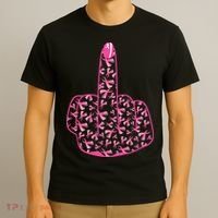 Breast Cancer Awareness FCK Breast Cancer Finger T-Shirt thumb 3