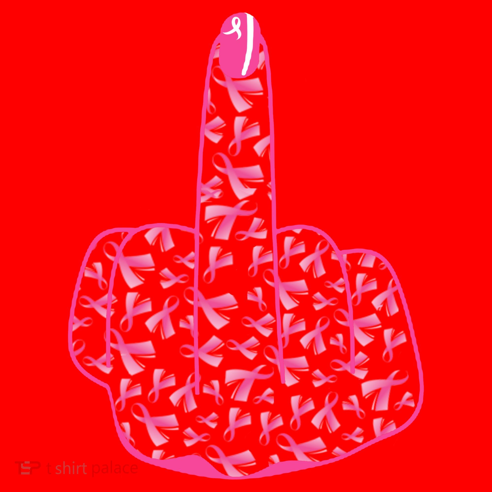 Breast Cancer Awareness FCK Breast Cancer Finger Santa Hat
