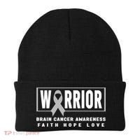 Brain Cancer Awareness Gift Funny Gift Brain Cancer Warrior Cool Gift Beanie thumb 0