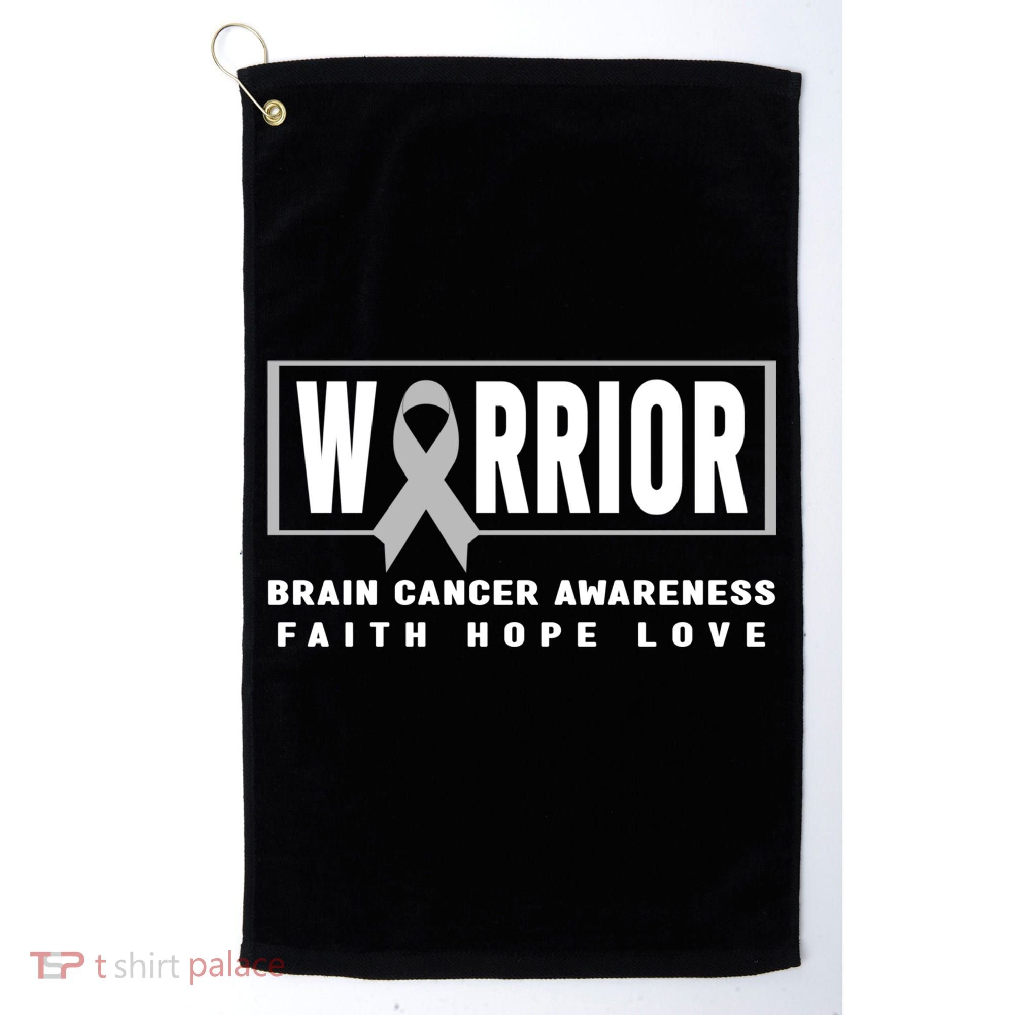 Brain Cancer Awareness Gift Funny Gift Brain Cancer Warrior Cool Gift Golf Towel