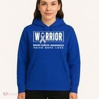Brain Cancer Awareness Gift Funny Gift Brain Cancer Warrior Cool Gift Hoodie thumb 5
