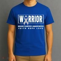 Brain Cancer Awareness Gift Funny Gift Brain Cancer Warrior Cool Gift T-Shirt thumb 3