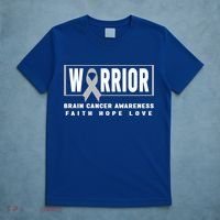 Brain Cancer Awareness Gift Funny Gift Brain Cancer Warrior Cool Gift T-Shirt thumb 5