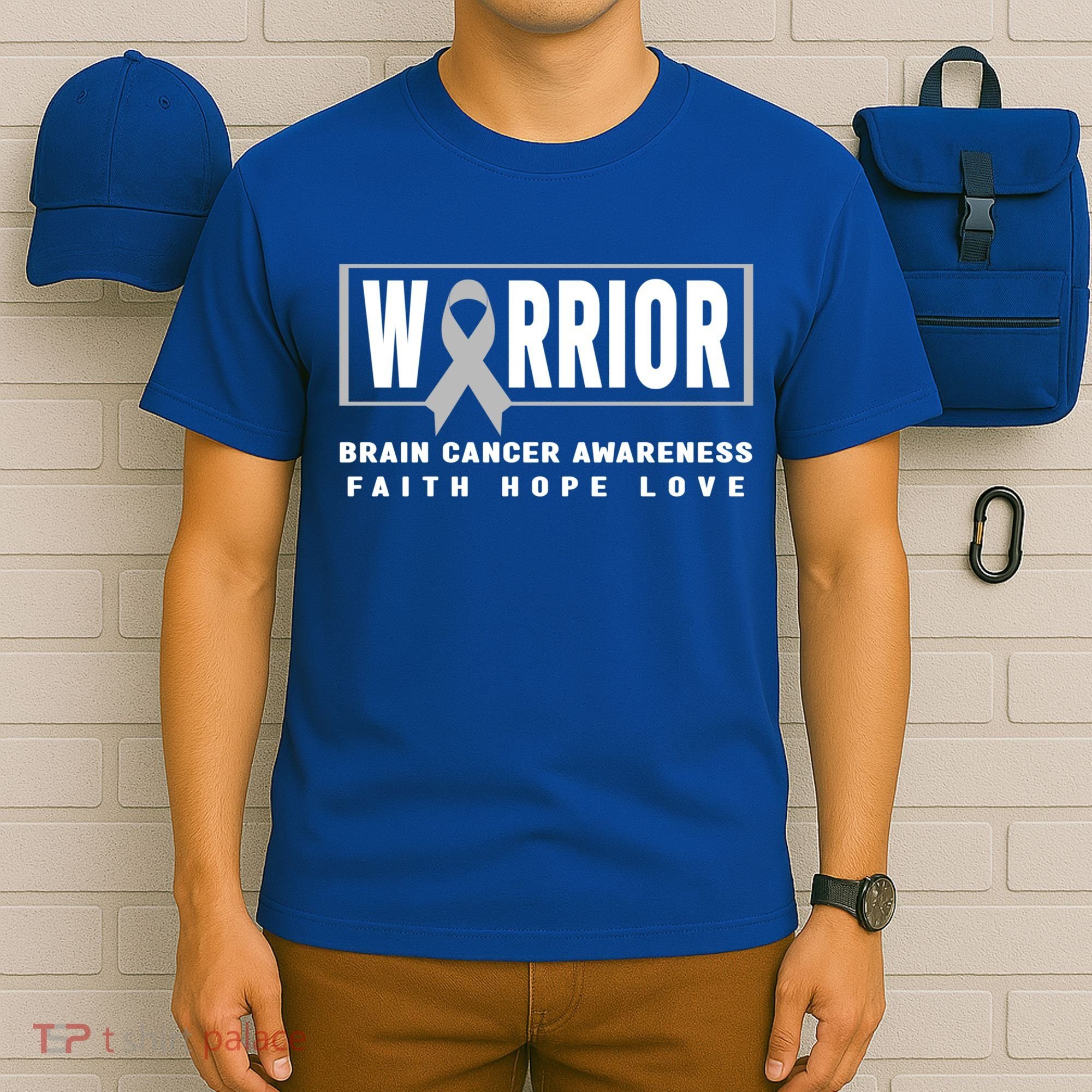 Brain Cancer Awareness Gift Funny Gift Brain Cancer Warrior Cool Gift T-Shirt