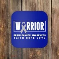 Brain Cancer Awareness Gift Funny Gift Brain Cancer Warrior Cool Gift Coaster thumb 0