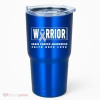 Brain Cancer Awareness Gift Funny Gift Brain Cancer Warrior Cool Gift Tumbler thumb 0