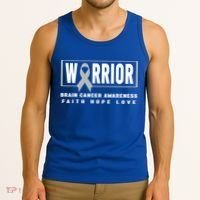 Brain Cancer Awareness Gift Funny Gift Brain Cancer Warrior Cool Gift Tank Top thumb 3