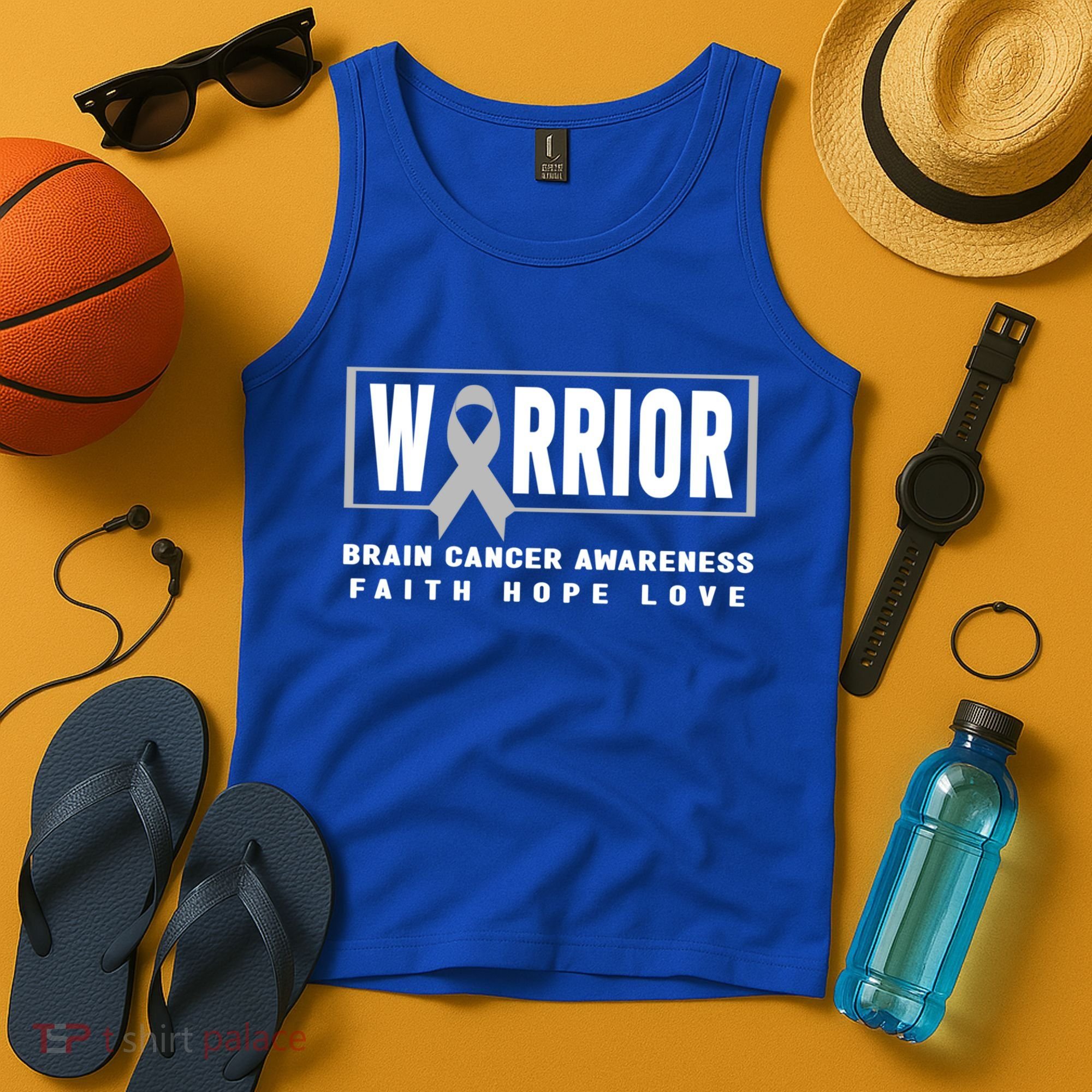 Brain Cancer Awareness Gift Funny Gift Brain Cancer Warrior Cool Gift Tank Top