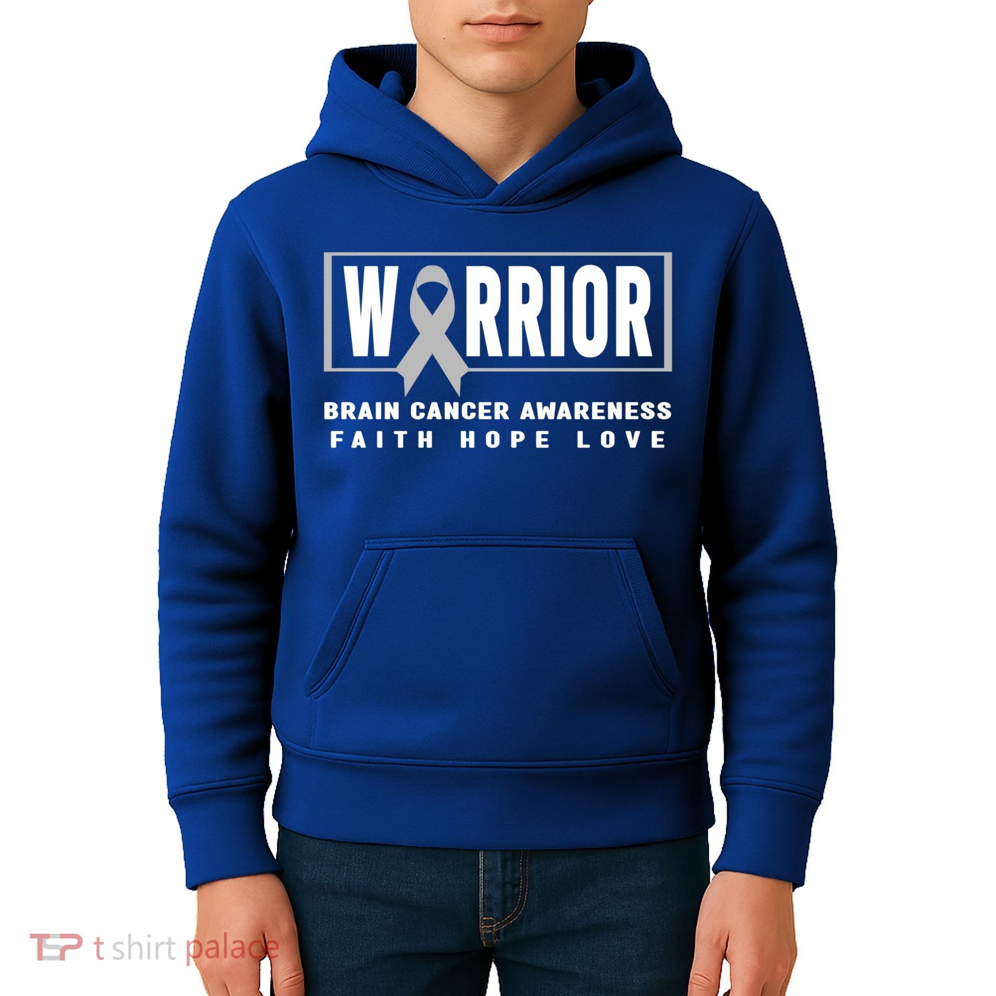 Brain Cancer Awareness Gift Funny Gift Brain Cancer Warrior Cool Gift Kids Hoodie