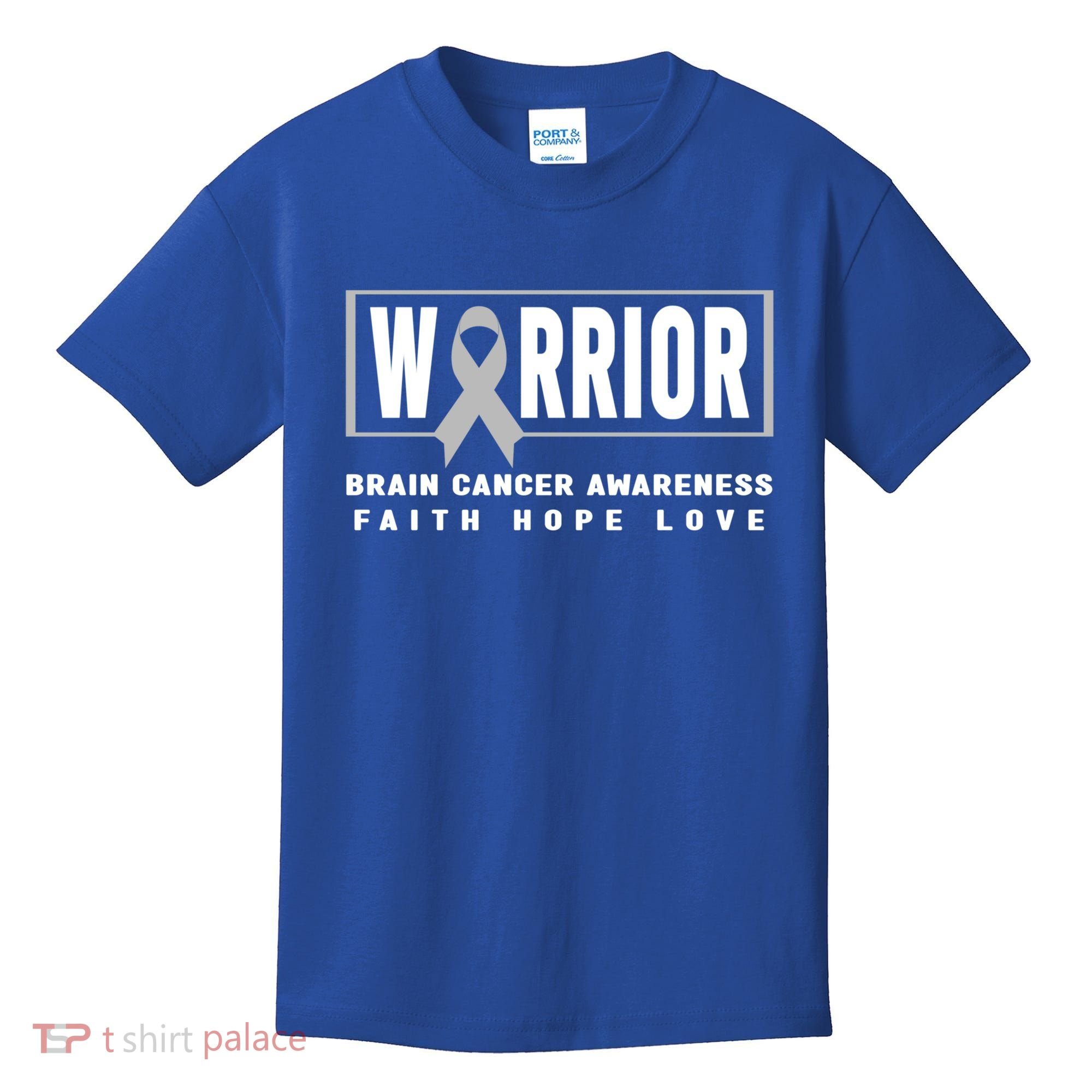 Brain Cancer Awareness Gift Funny Gift Brain Cancer Warrior Cool Gift Kids T-Shirt
