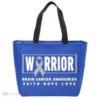 Brain Cancer Awareness Gift Funny Gift Brain Cancer Warrior Cool Gift Tote Bag thumb 0