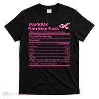Breast Cancer Awareness Warrior Nutrition Facts Faith Hope T-Shirt thumb 0