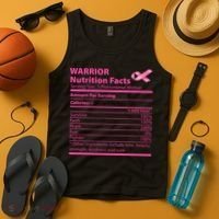 Breast Cancer Awareness Warrior Nutrition Facts Faith Hope Tank Top thumb 4