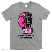 Breast Cancer Awareness Her Fight Is My Fight Boxing Glove T-Shirt thumb 0