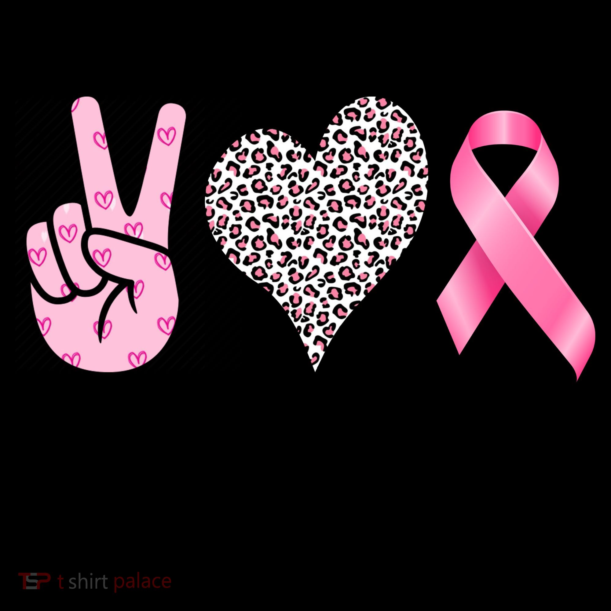 Breast Cancer Awareness Peace Love Cure Coffee Mug