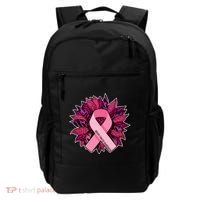 Breast Cancer Awareness Flower Ribbon Backpack thumb 0