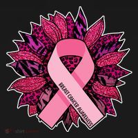 Breast Cancer Awareness Flower Ribbon Coaster thumb 2