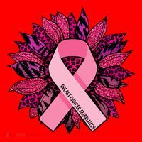 Breast Cancer Awareness Flower Ribbon Santa Hat thumb 1