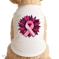 Breast Cancer Awareness Flower Ribbon Doggie Tank thumb 0