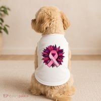 Breast Cancer Awareness Flower Ribbon Doggie Tank thumb 2