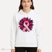Breast Cancer Awareness Flower Ribbon Hoodie thumb 5