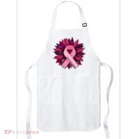 Breast Cancer Awareness Flower Ribbon Apron thumb 0