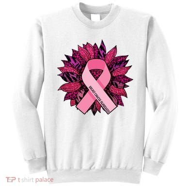 Breast Cancer Awareness Flower Ribbon Sweatshirt