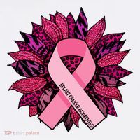 Breast Cancer Awareness Flower Ribbon T-Shirt thumb 7