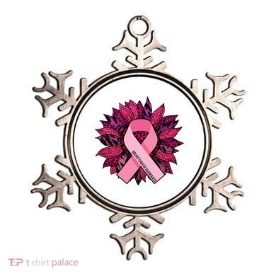 Breast Cancer Awareness Flower Ribbon Ornament