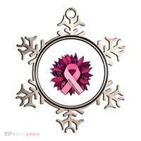 Breast Cancer Awareness Flower Ribbon Ornament thumb 0