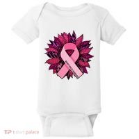 Breast Cancer Awareness Flower Ribbon Baby Bodysuit thumb 0