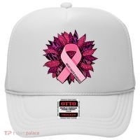 Breast Cancer Awareness Flower Ribbon Hat thumb 0