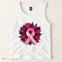 Breast Cancer Awareness Flower Ribbon Tank Top thumb 2