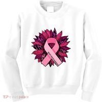 Breast Cancer Awareness Flower Ribbon Kids Sweatshirt thumb 0