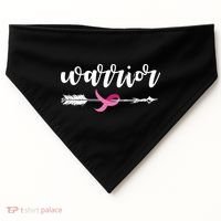 Breast Cancer Awareness Warrior Pink Ribbon USA-Made Doggie Bandana thumb 0