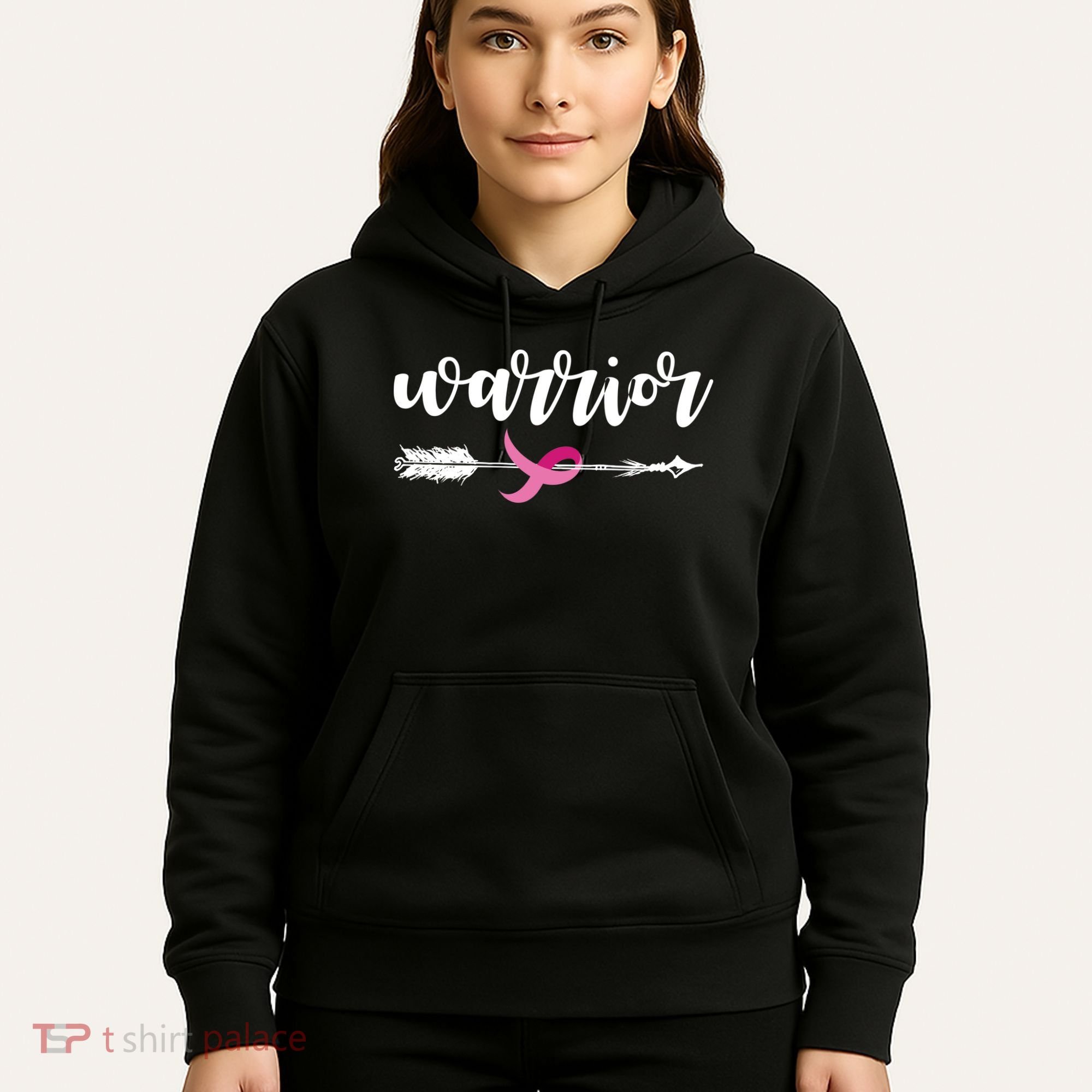 Breast Cancer Awareness Warrior Pink Ribbon Hoodie