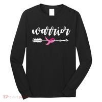 Breast Cancer Awareness Warrior Pink Ribbon Long Sleeve Shirt thumb 0