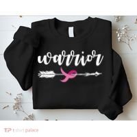 Breast Cancer Awareness Warrior Pink Ribbon Sweatshirt thumb 2