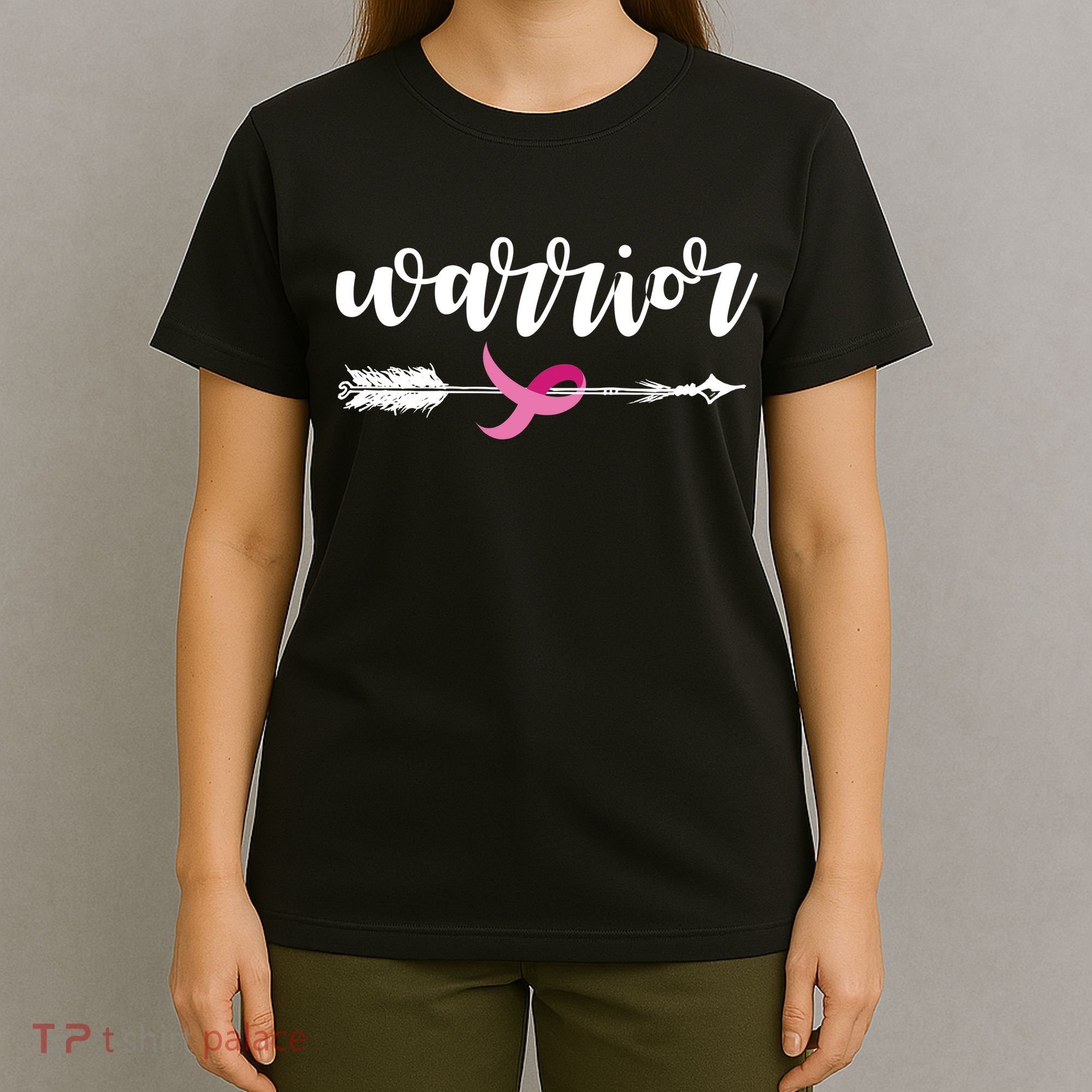 Breast Cancer Awareness Warrior Pink Ribbon T-Shirt