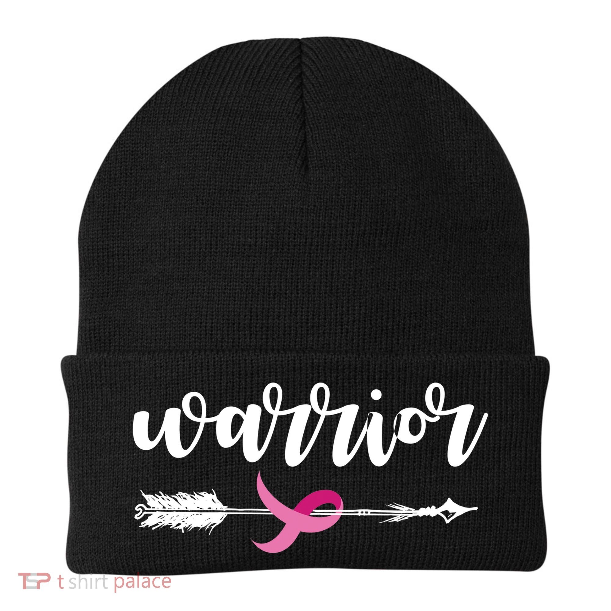 Breast Cancer Awareness Warrior Pink Ribbon Beanie