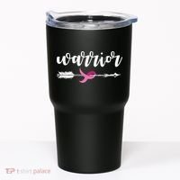 Breast Cancer Awareness Warrior Pink Ribbon Tumbler thumb 0