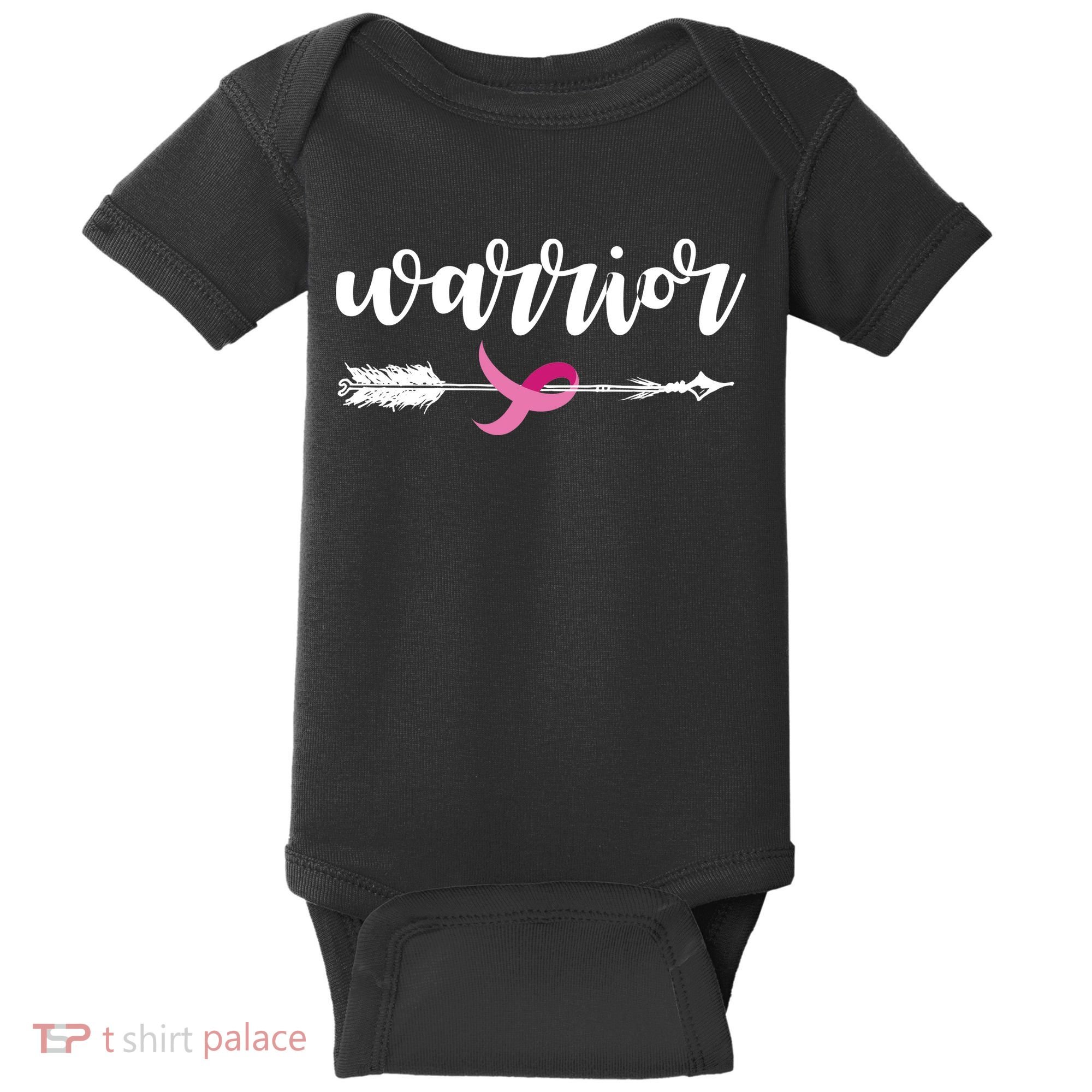 Breast Cancer Awareness Warrior Pink Ribbon Baby Bodysuit