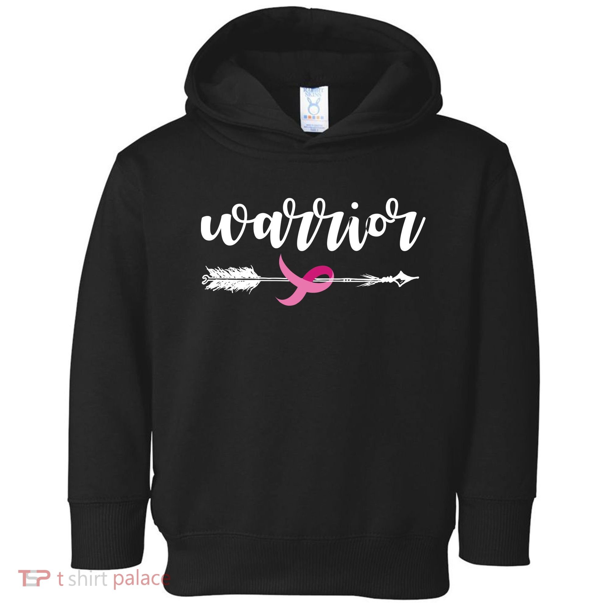 Breast Cancer Awareness Warrior Pink Ribbon Toddler Hoodie