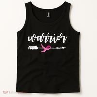 Breast Cancer Awareness Warrior Pink Ribbon Tank Top thumb 2